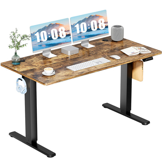 Ergonomic Electric Desk | 55-Inch Adjustable Height Workstation (Black, White, Rust)