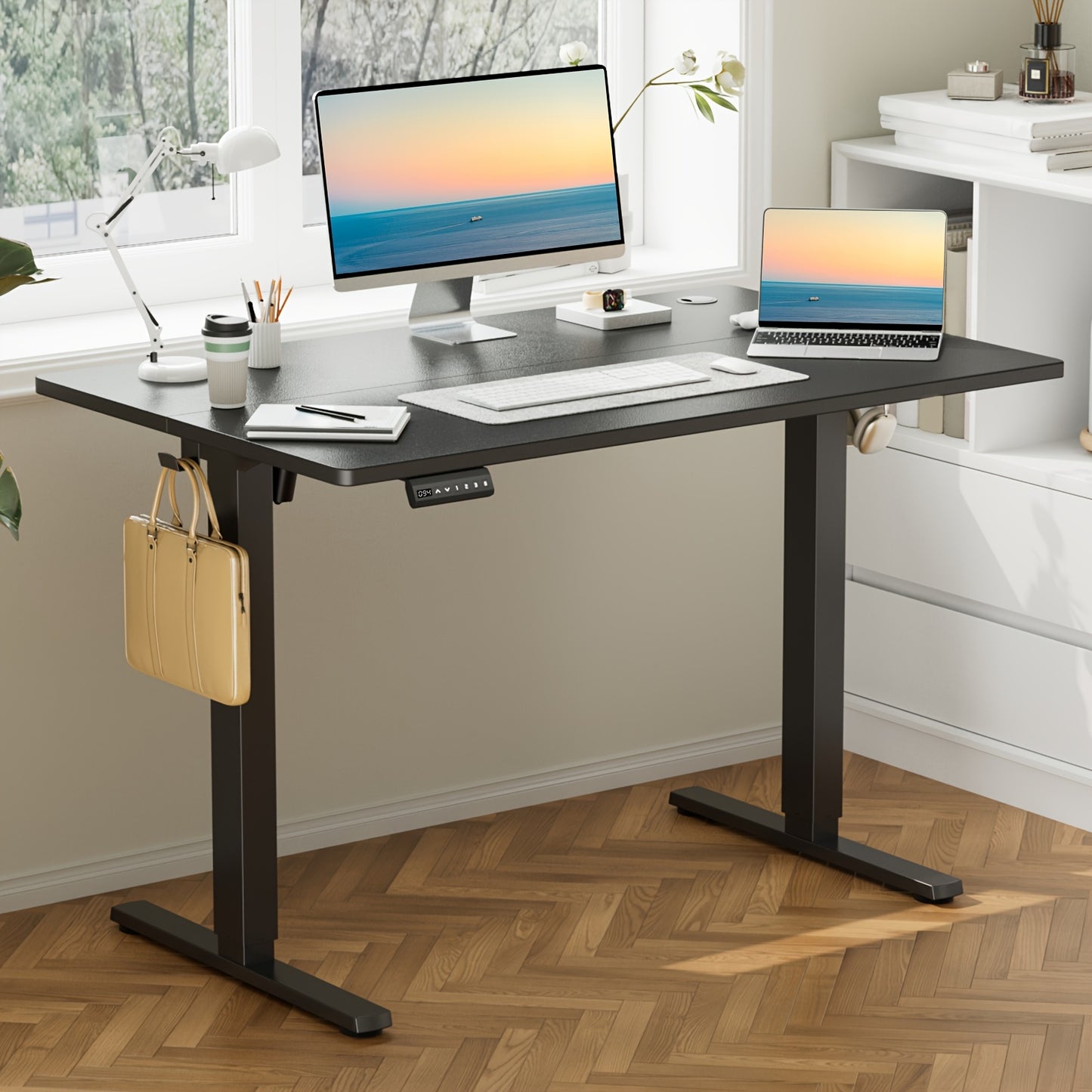 Ergonomic 48" Sit-Stand Gaming & Office Desk | Electric Motorized Workstation