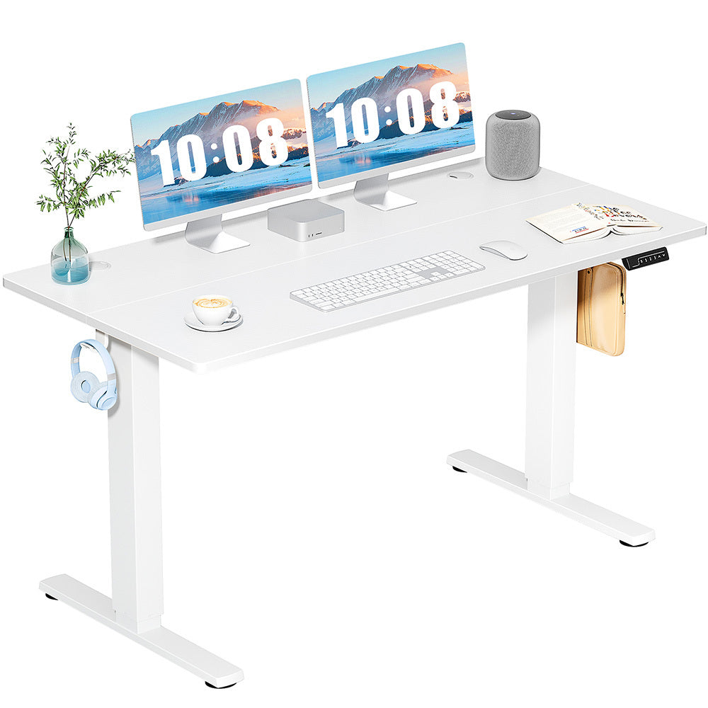 Ergonomic Electric Desk | 55-Inch Adjustable Height Workstation (Black, White, Rust)