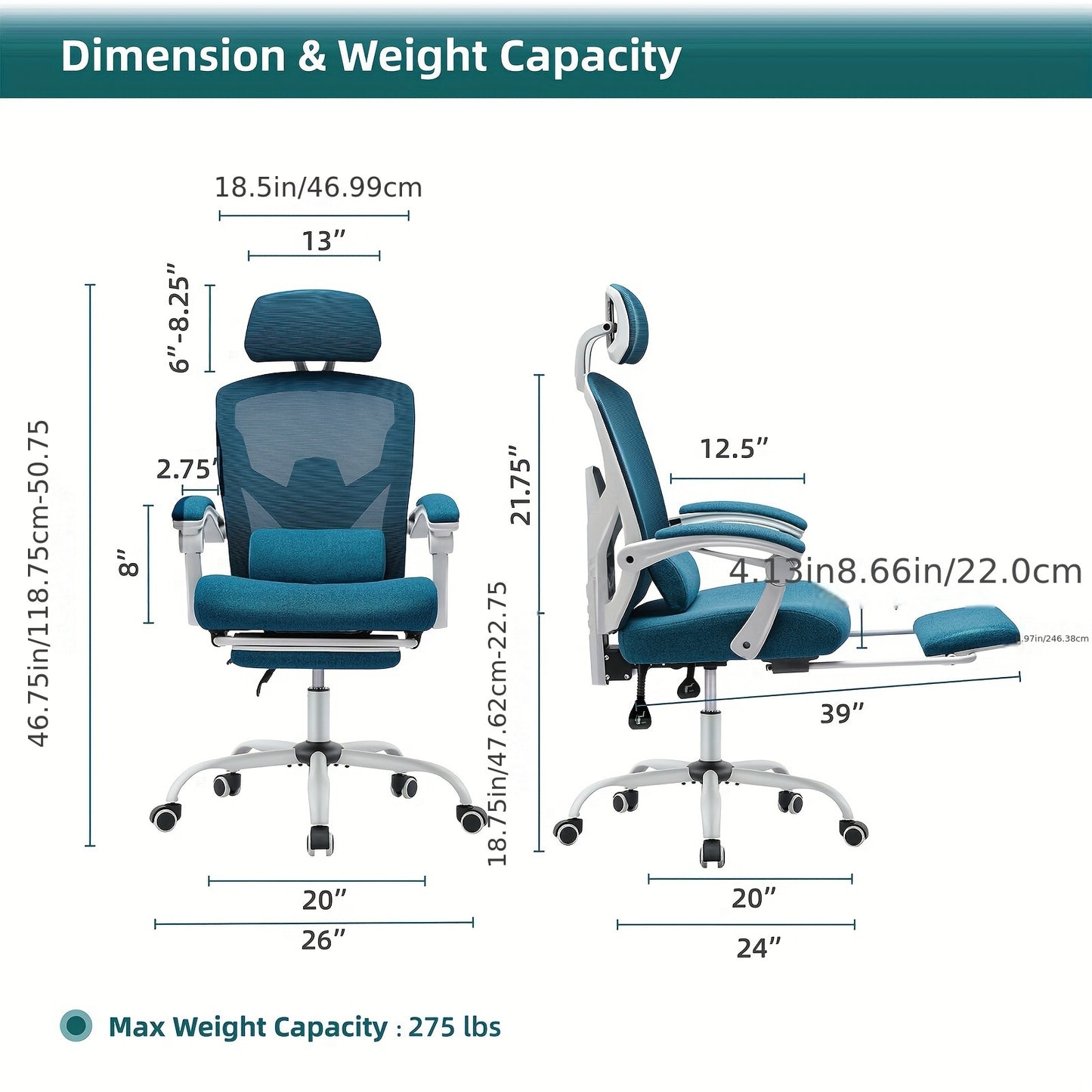 Modern minimalist style ergonomic high back office computer desk and chair, black mesh rolling work swivel chair, comfortable arms, lumbar support, very suitable for home office and study