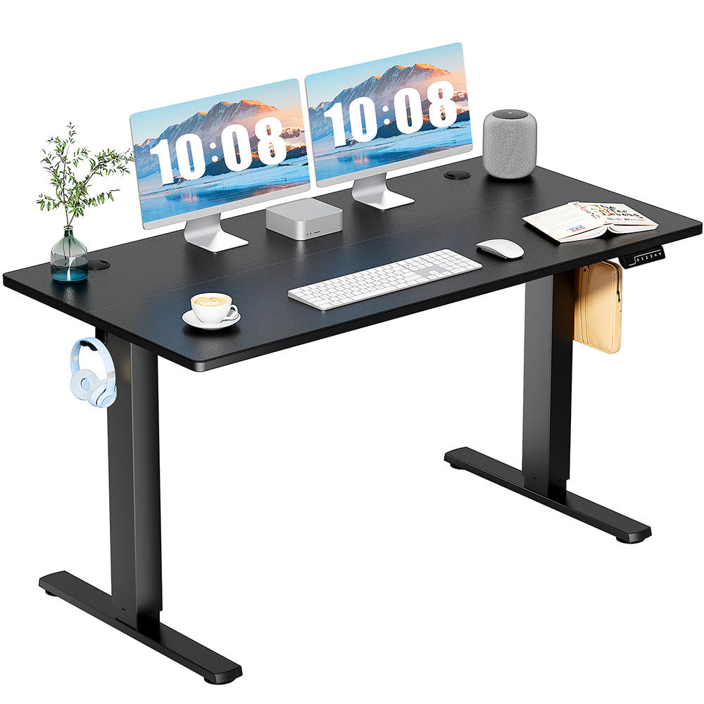 Ergonomic Electric Desk | 55-Inch Adjustable Height Workstation (Black, White, Rust)
