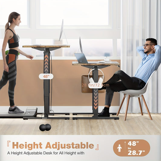 Ergonomic 48" Sit-Stand Gaming & Office Desk | Electric Motorized Workstation