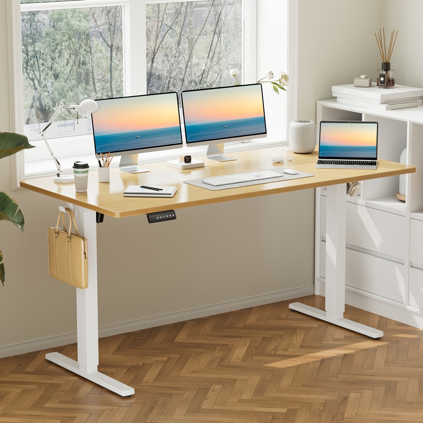 Ergonomic 48" Sit-Stand Gaming & Office Desk | Electric Motorized Workstation