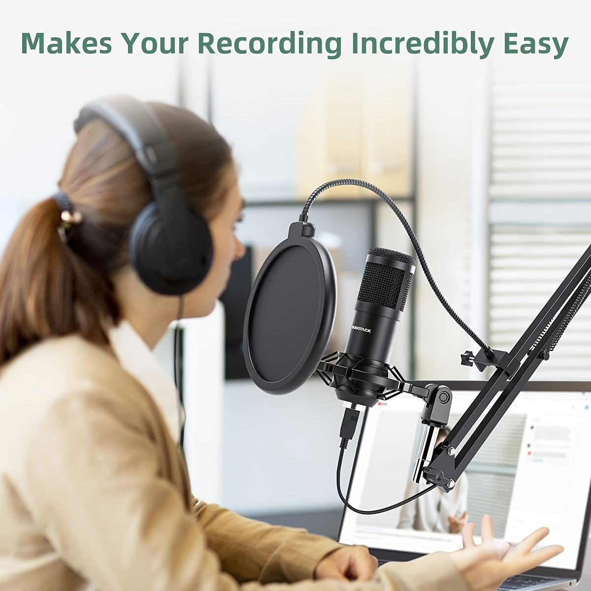 SUDOTACK Microphone - Podcast Condenser with Professional Sound.