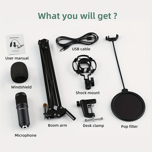 SUDOTACK Microphone - Podcast Condenser with Professional Sound.