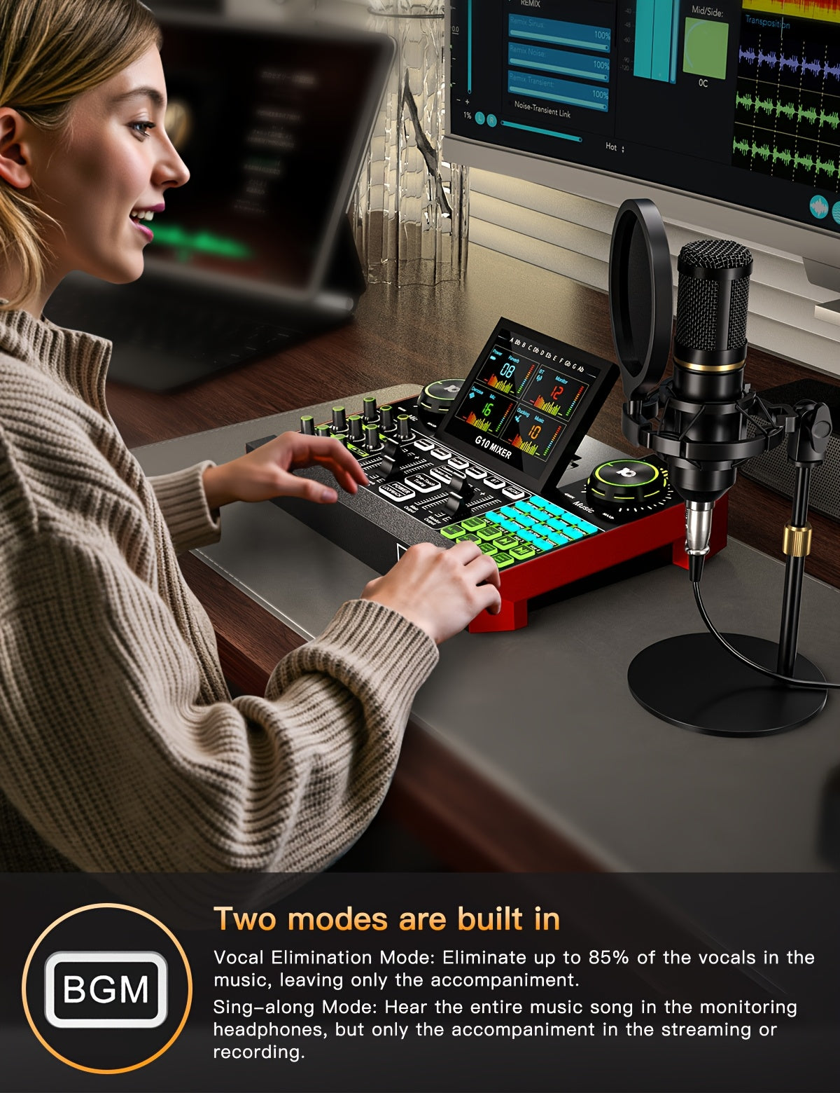 Studio Professional Podcast and Recording Microphone G10-BM800