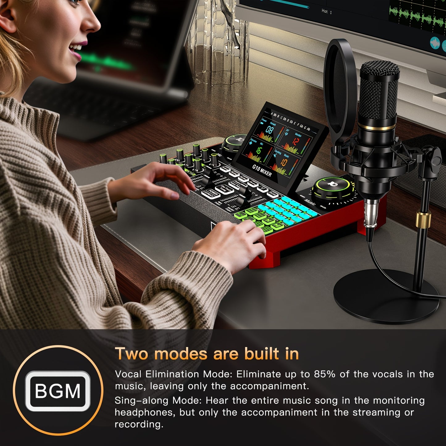 Studio Professional Podcast and Recording Microphone G10-BM800