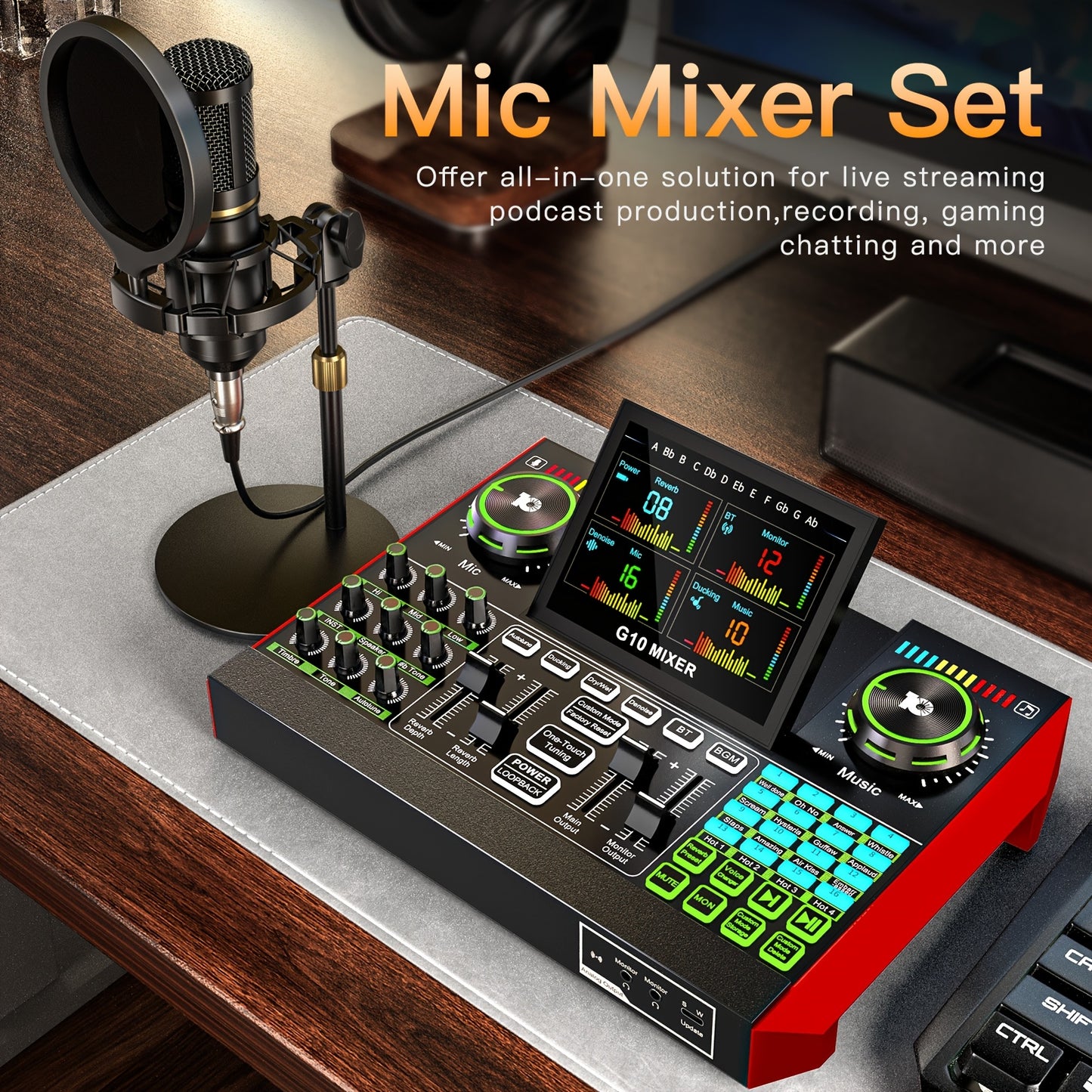 Studio Professional Podcast and Recording Microphone G10-BM800